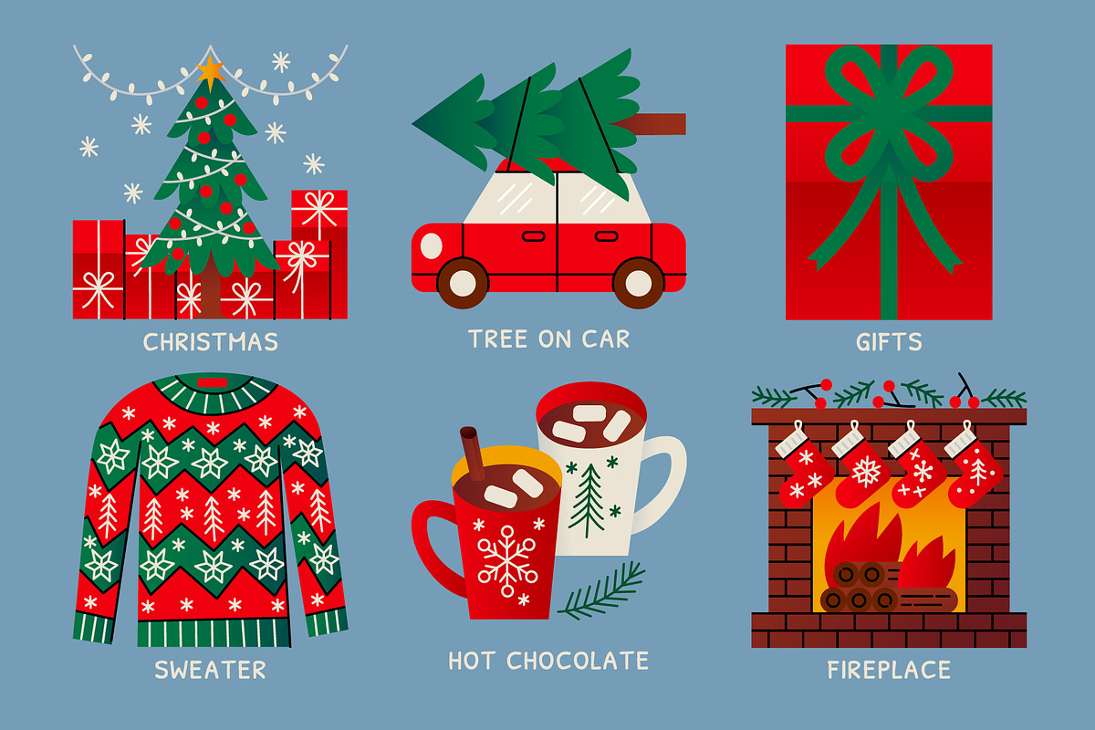 66 Christmas Design Elements, a Food Illustration by monkik (Photo 5 of 16)