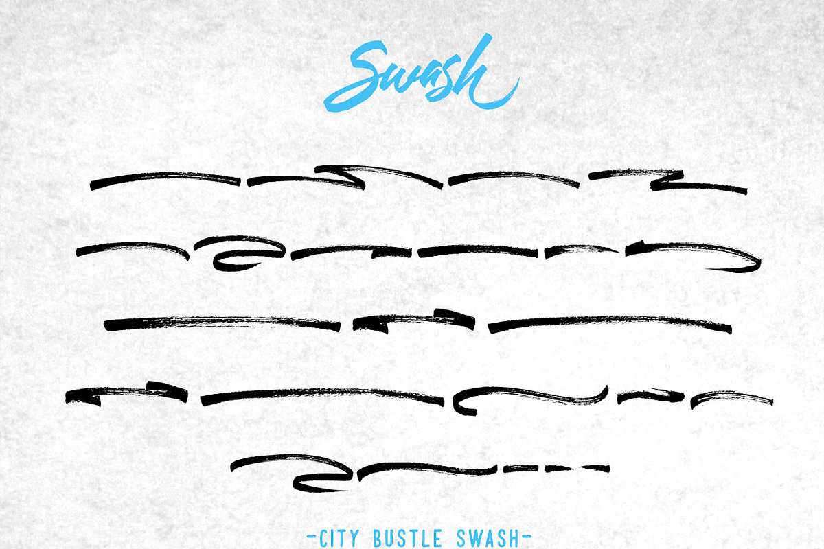 City Bustle brush font preview 6