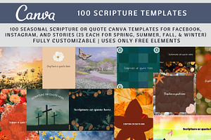 100 Scripture Canva Templates