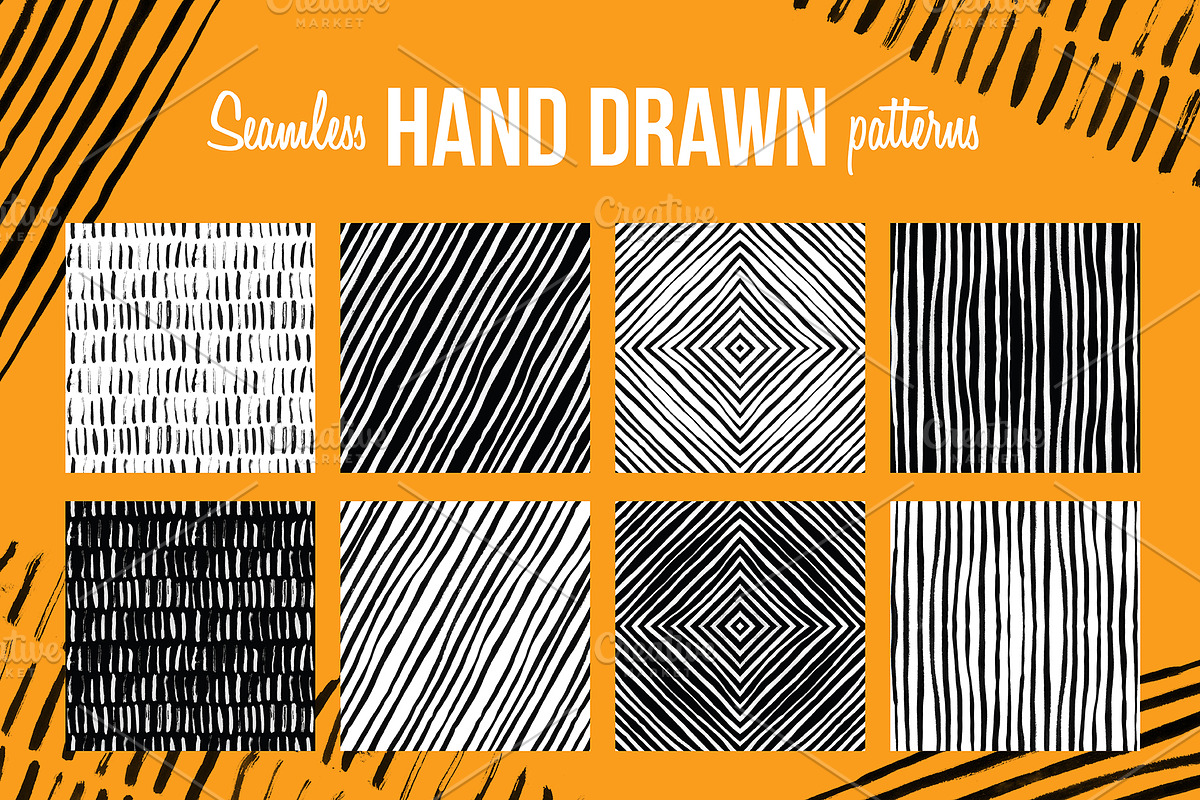 Seamless hand drawn patterns, a Pattern Graphic by The Odd Seed (Photo 7 of 8)