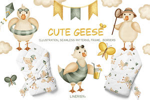 Cute geese - bird collection