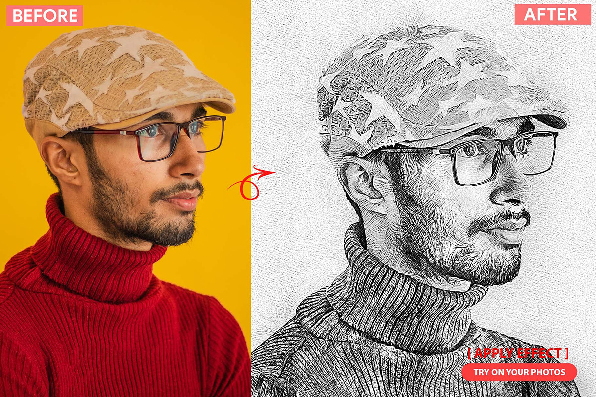 Advanced Sketch & Hatch Pro Effect, an Action Add-On by MRI STUDIO (Photo 5 of 13)