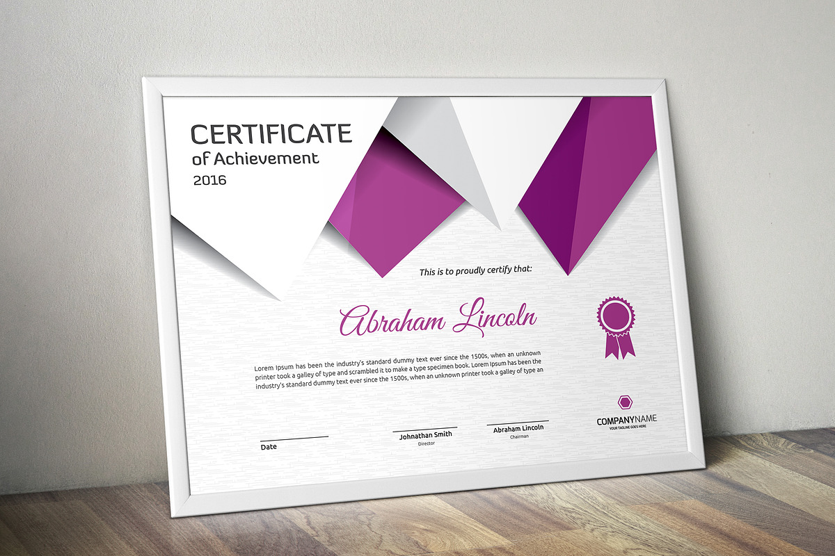 Certificate Word | PSD | AI, a Stationery Template by Curve Design (Photo 3 of 4)