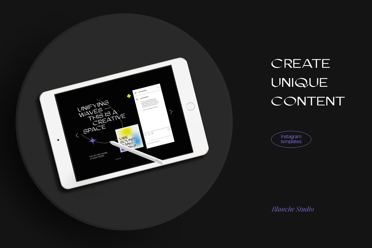 UNIFYING WAVES Instagram Templates, a Social Media Template by BlancheStudio (Photo 9 of 10)