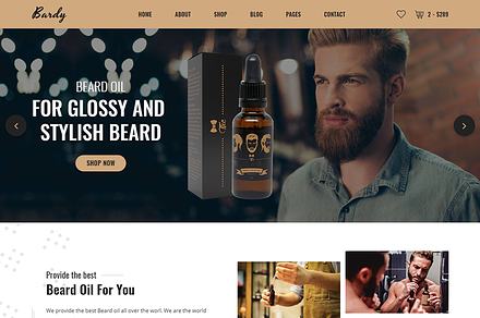 Beard Oil eCommerce Template - Bardy, a Bootstrap Template by HasThemes