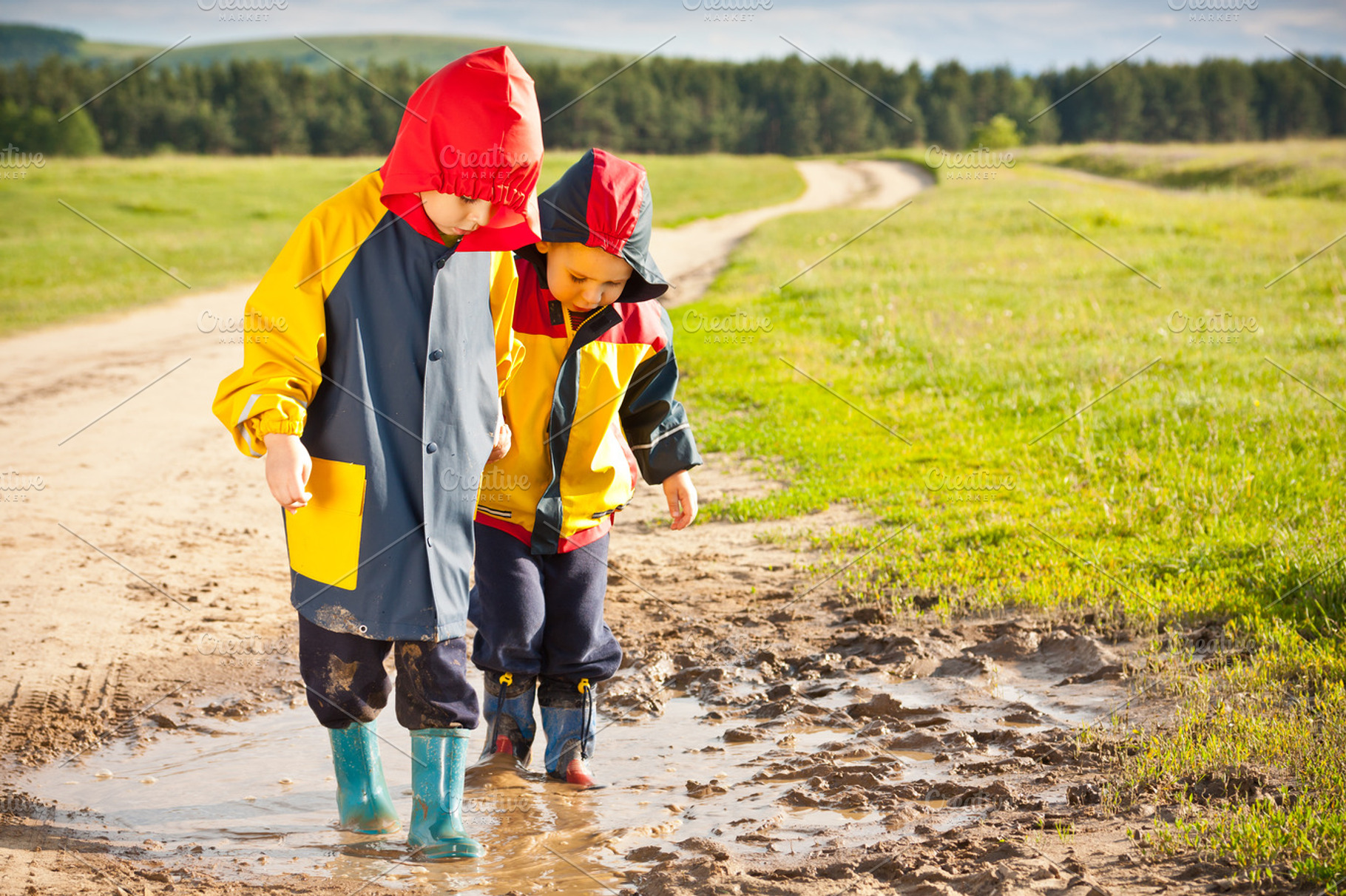 Boys walking