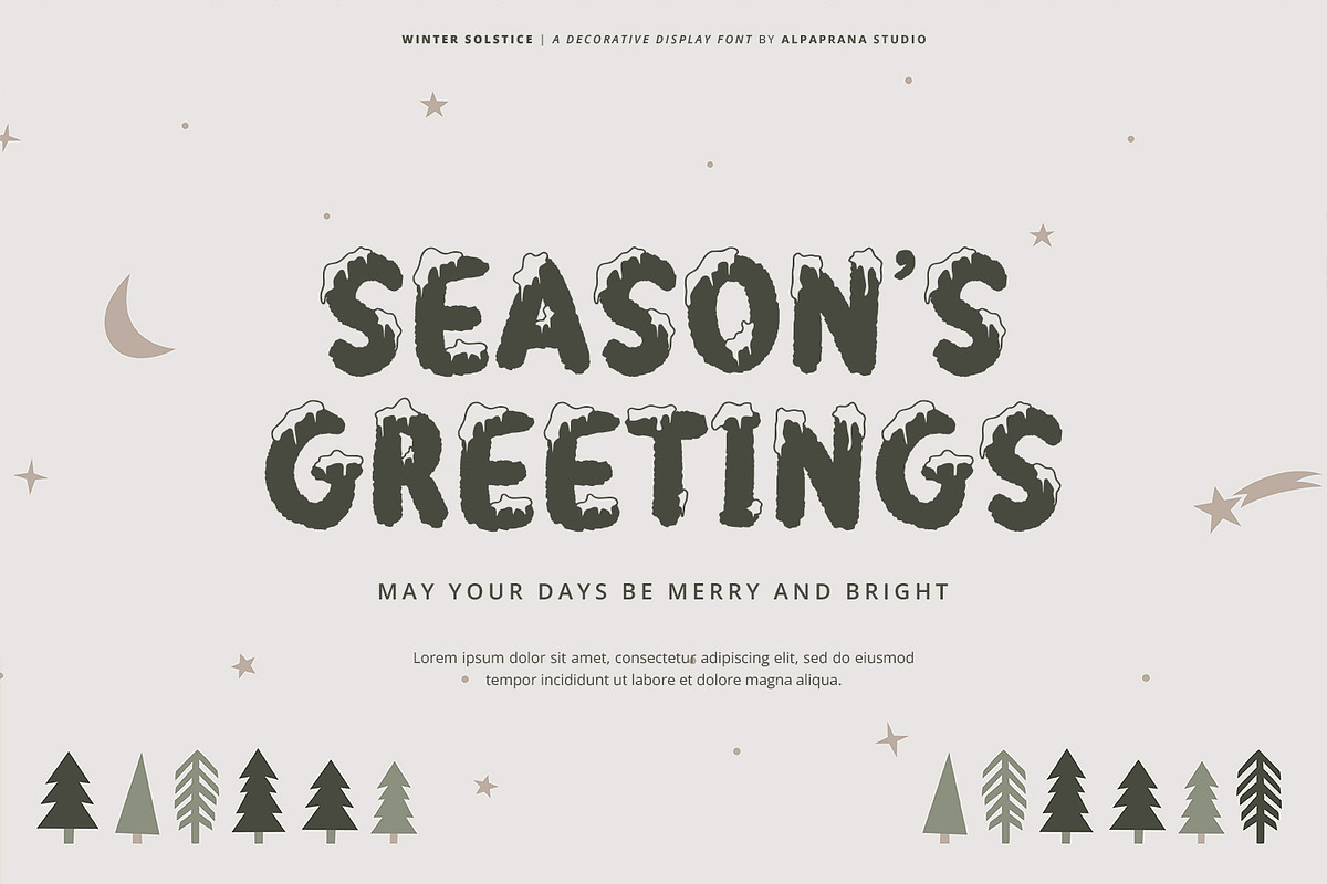 Winter Solstice - Display Font, a Script Font by Alpaprana (Photo 3 of 10)