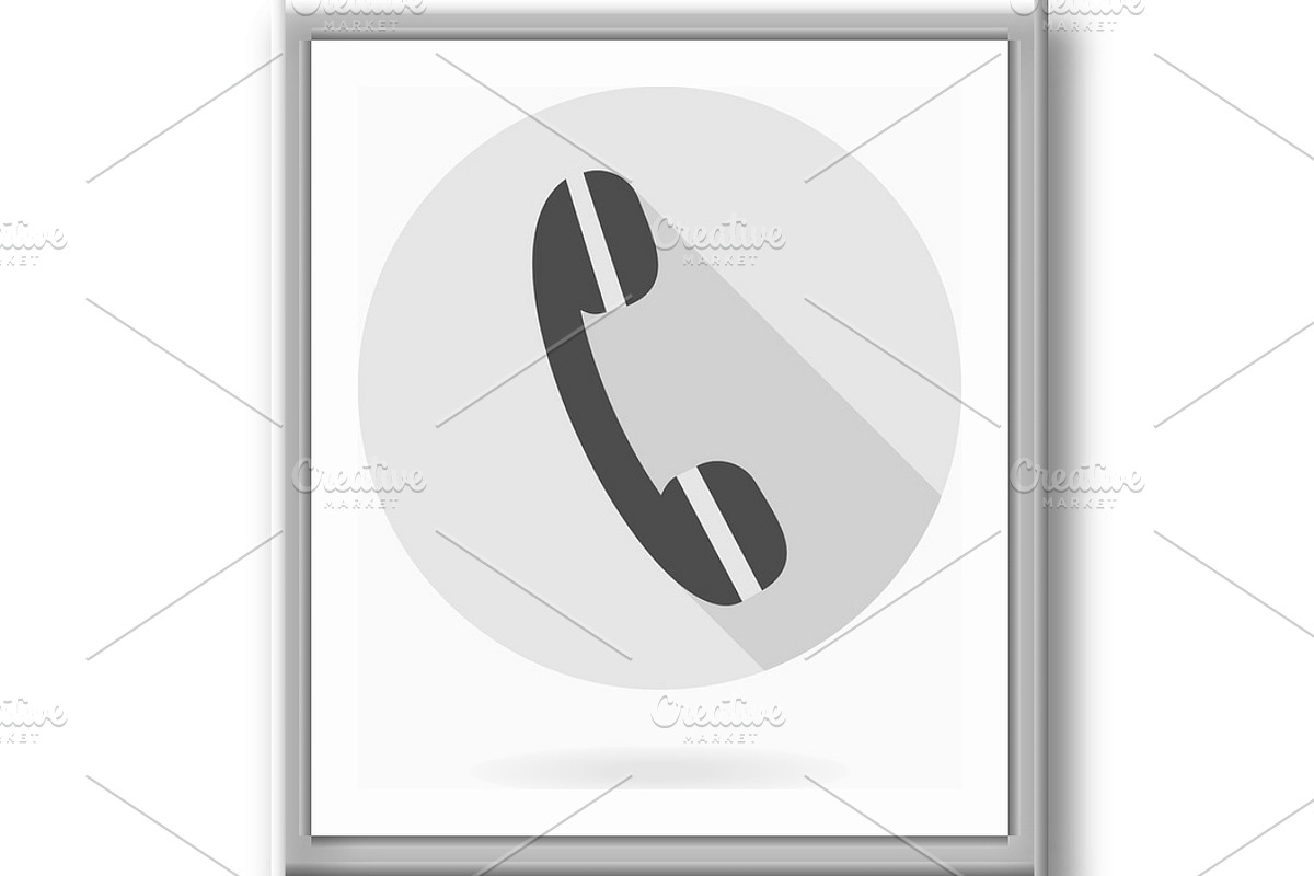 Fine Vector Telephone Receiver Flat, an Outline Icon by FineArtStudio (Photo 3 of 3)