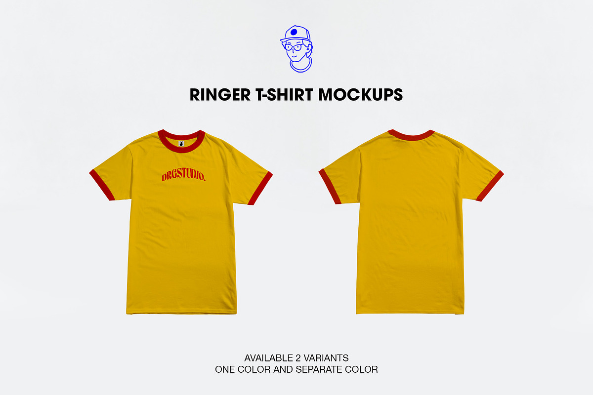 Ringer T-shirt Mockups, a Shirt Mockup by made_by_nope (Photo 5 of 6)