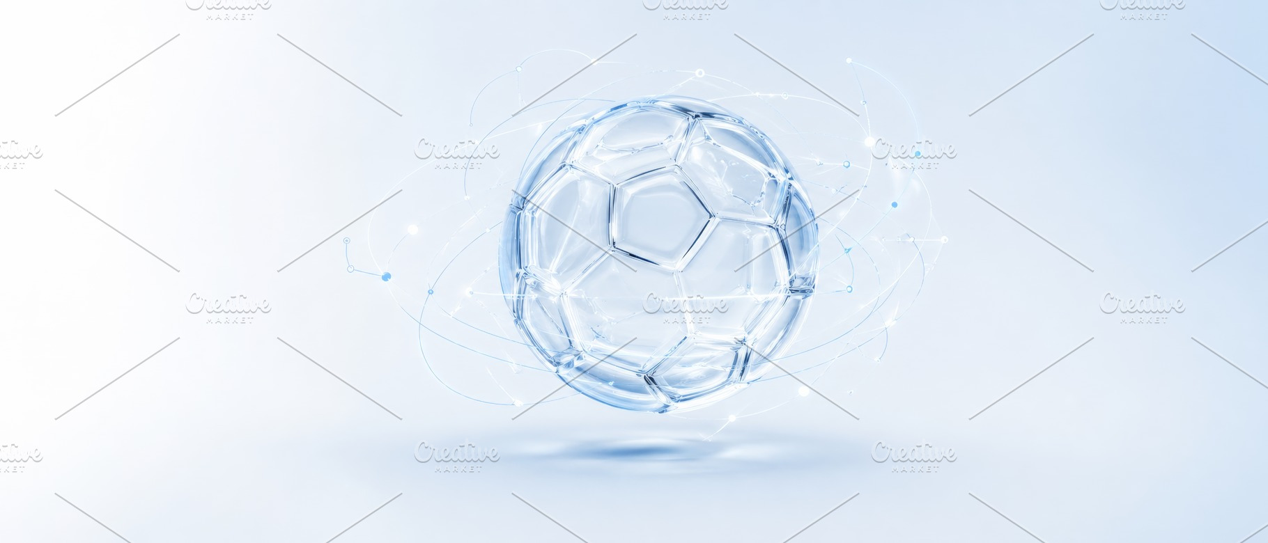 Glass football soccer ball with digi, a Photo by Dvoevnore photos
