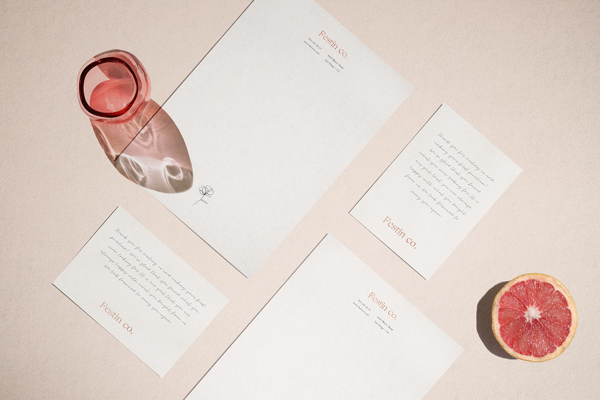 FESTIN Branding Stationery Mockup, a Product Mockup by Cuoco (Photo 8 of 11)