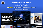 Bundle Creative Agency Landing Page, a Landing Page Template by SLAB! Design (Thumbnail 1 of 6)