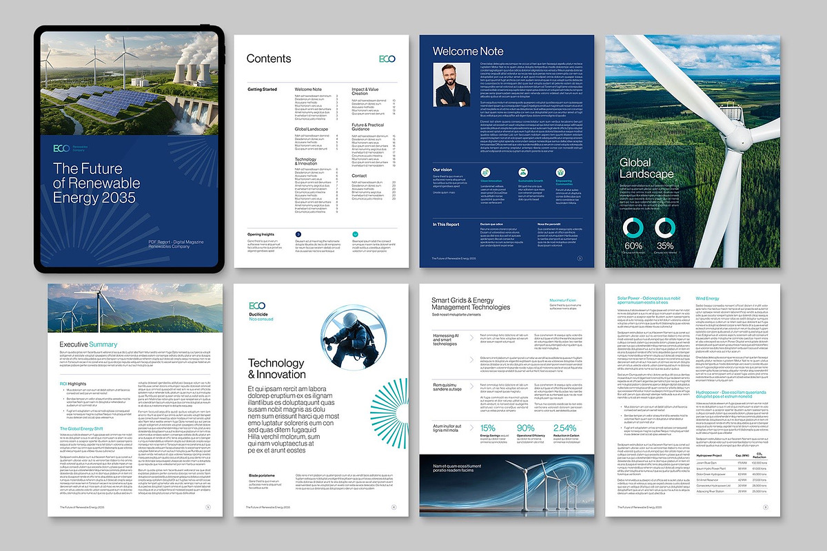 Digital Brochure & Ebook Template, a Brochure Template by BrandPacks (Photo 2 of 6)