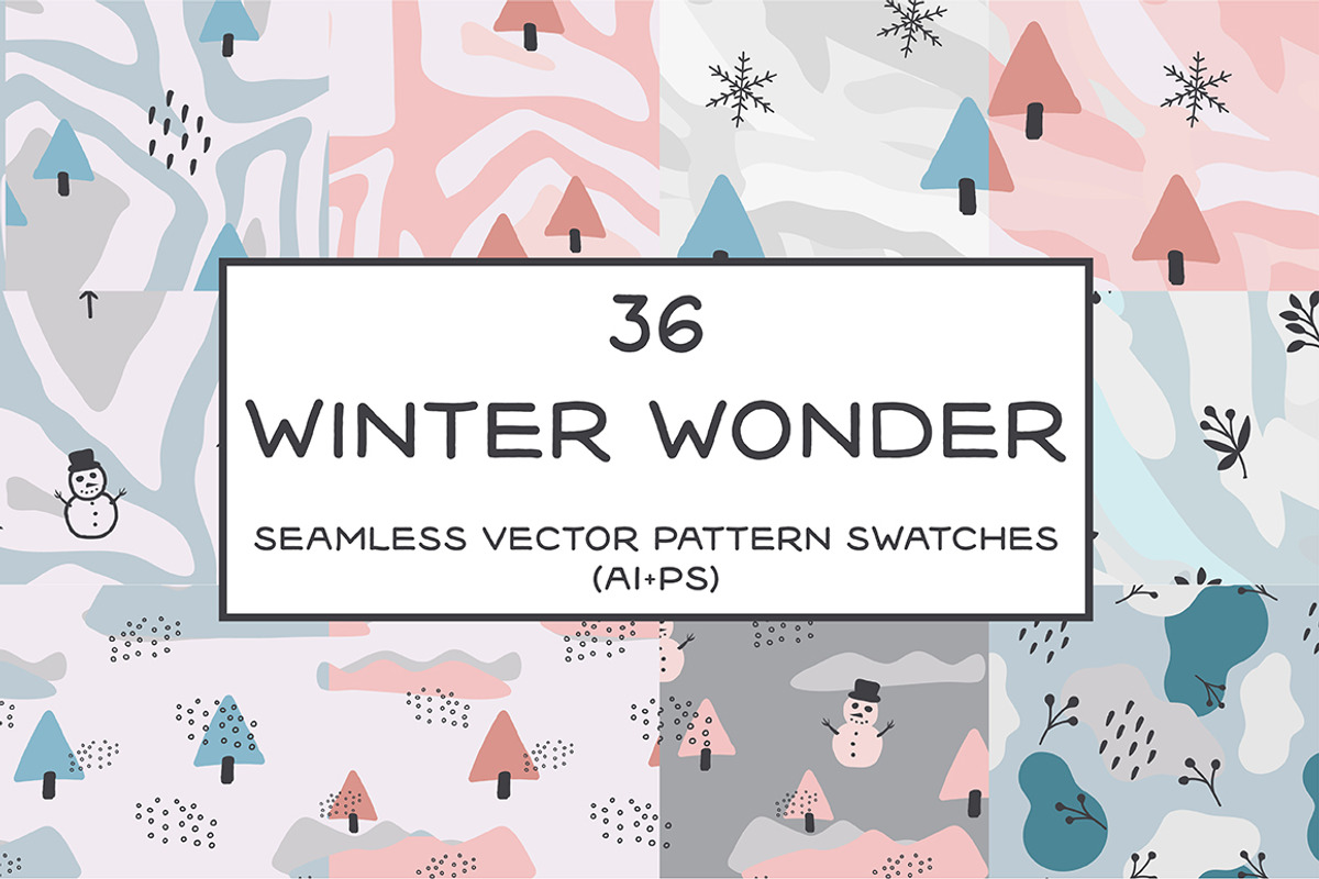 Winter Wonder Seamless Patterns, a Pattern Graphic by BAD TASTE (Photo 1 of 8)