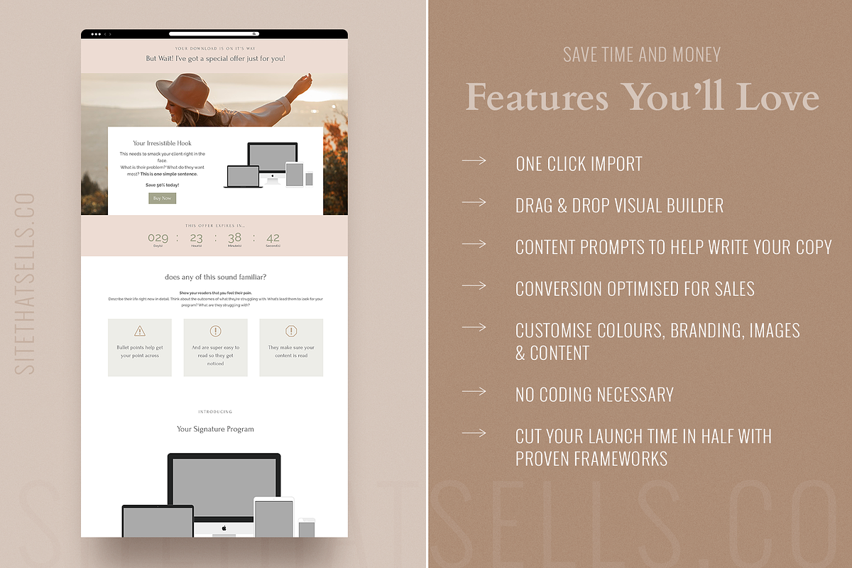 Divi Landing Page Templates, a WordPress Template by Site That Sells (Photo 3 of 4)