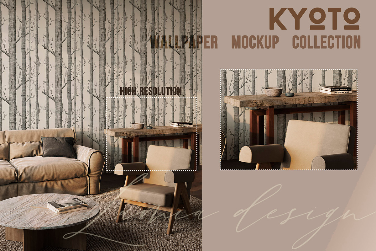 Wallpaper Kyoto Mockup Set – 9 PSD, a Household Mockup by LAMIA DESIGN (Photo 5 of 13)