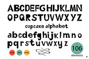 Cupcake Alphabet and font, a Sans Serif Font by Olillia (Thumbnail 2 of 5)