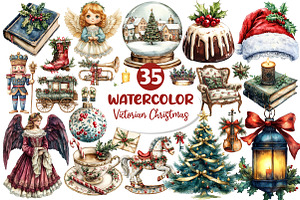 Victorian Christmas Sublimation, an Illustration by Dream Creation