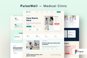 Medical Clinic Landing Page, an UI Kit Template by Pitchlook.Studio