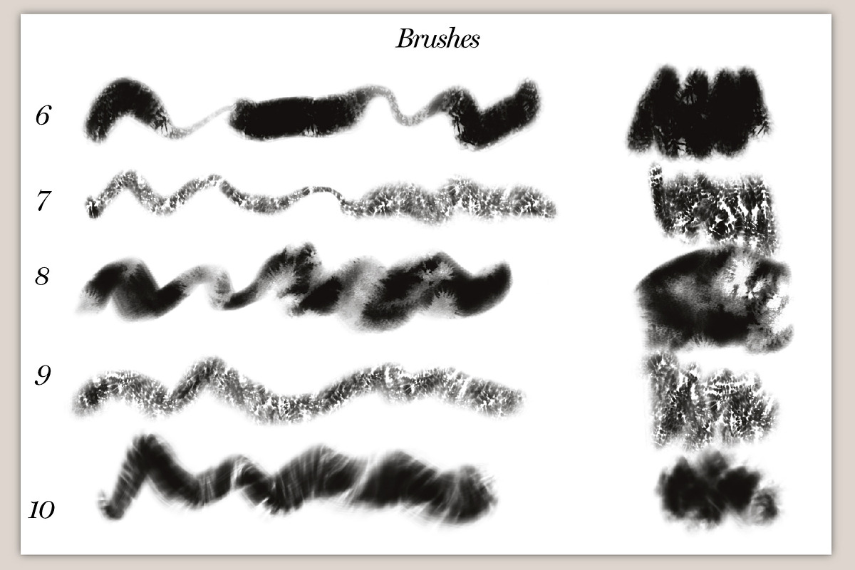 40 Paint brushes for procreate, a Brushes & More by The_Brush_Shop (Photo 4 of 11)