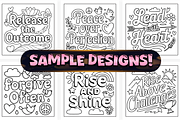 Easy Inspirational Words Coloring, a Decorative Illustration by Craftsbeefy (Thumbnail 2 of 4)