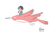 Little girl reading Collection 02, an Animal Illustration by Irene Loal (Thumbnail 4 of 7)