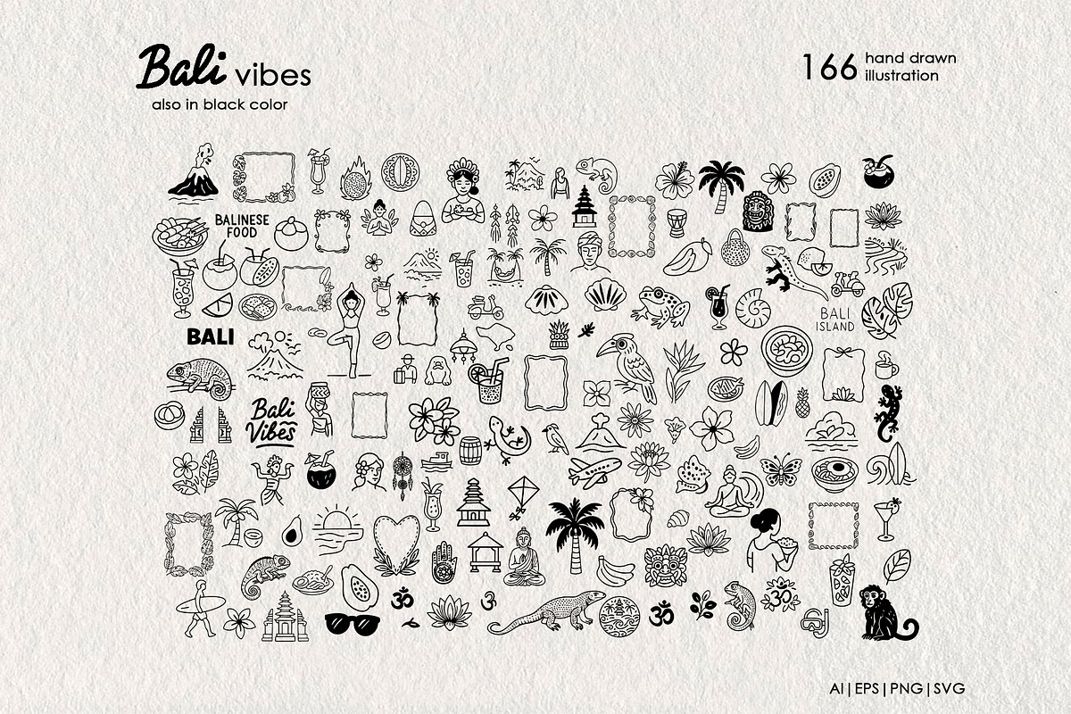 Bali Vibes Whimsy Illustrations, an Object Illustration by SunnJaneArt (Photo 10 of 12)
