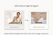 Minimalist Instagram Canva Templates, a Social Media Template by Saga Design Studio (Thumbnail 8 of 8)