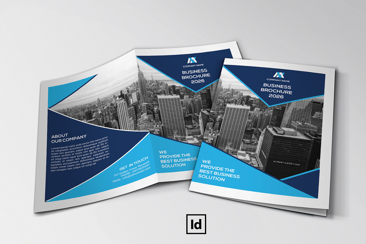 Corporate Bifold Brochure, a Brochure Template by retrographix (Photo 1 of 5)