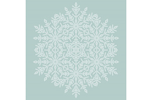 Round Vector Snowflake With Abstract, an Object Graphic by FineArtStudio