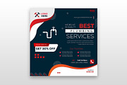 Social media plumber post banner, a Social Media Template by Tahnix Creative (Thumbnail 3 of 3)