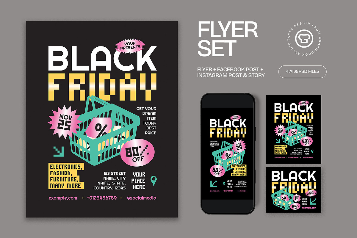 Black Friday Flyer, a Flyer Template by graphicook (Photo 1 of 3)