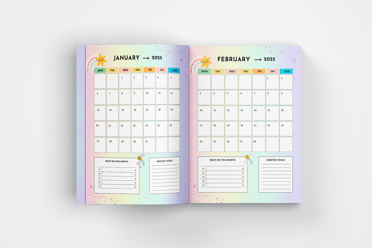 2025 Full Year Activities Kids Plan, a Stationery Template by Designmela01 (Photo 2 of 6)