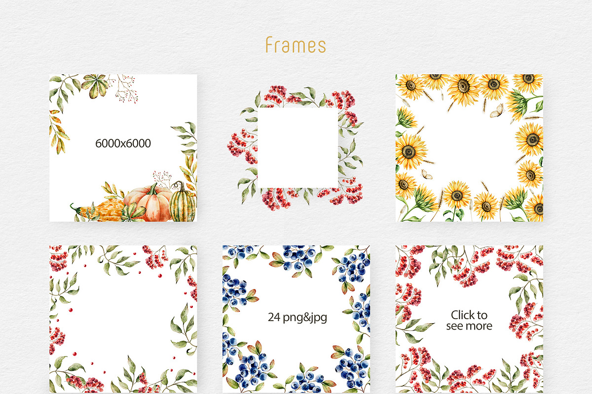 COSY AUTUMN - Watercolor collection, a Seasonal Illustration by Navenzeles (Photo 6 of 14)