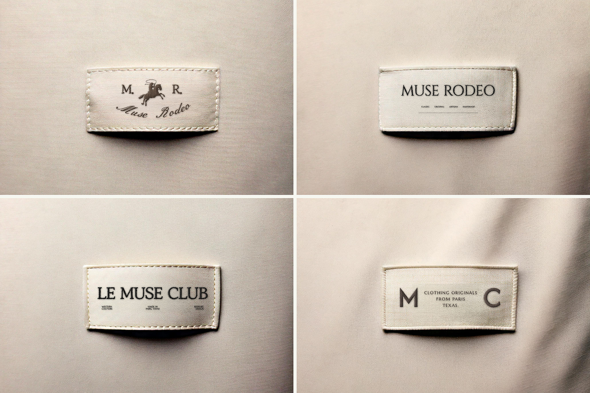 MUSE CLUB II | Woven Garment Label, an Apparel Mockup by Duet Atelier (Photo 3 of 6)