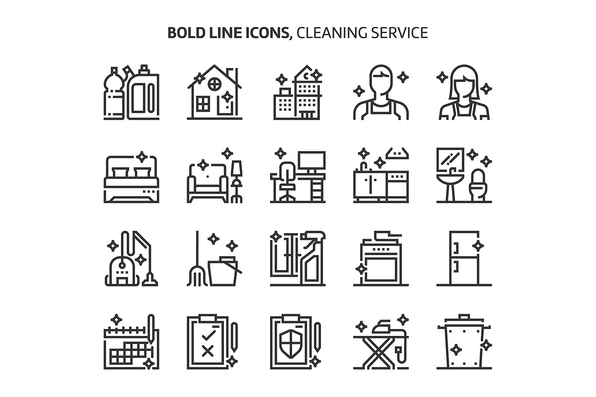 Bold Line Icons, an Outline Icon by Howcolour (Photo 66 of 151)