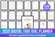 2025 Digital That Girl Planner Canva, a Stationery Template by Mustafiz (Thumbnail 1 of 15)