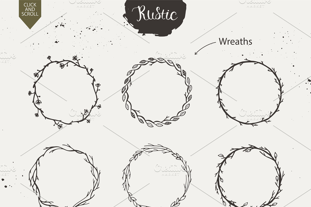 RUSTIC wedding collection, a Texture Illustration by OlgaAlekseenko (Photo 4 of 6)
