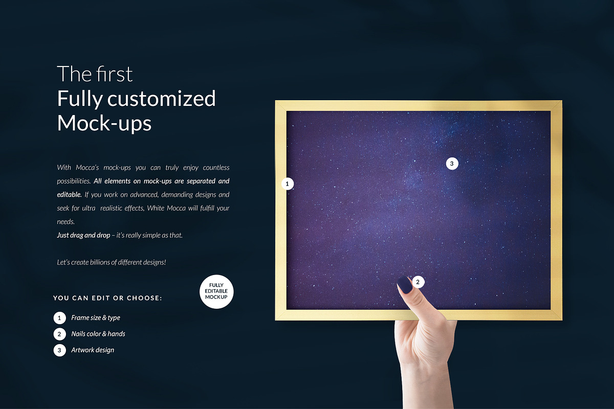 Many Frames Types & Hands Mock-ups, a Household Mockup by Apparel_Mockups (Photo 2 of 6)