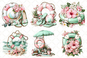 Whimsical Summer Lifebuoy Clipart, an Illustration by Black Bird Studio (Thumbnail 4 of 5)