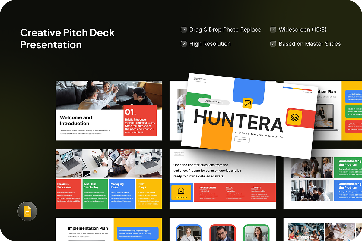 Creative Pitc Deck Google Slide, a Presentation Template by SquidPixey (Photo 1 of 7)