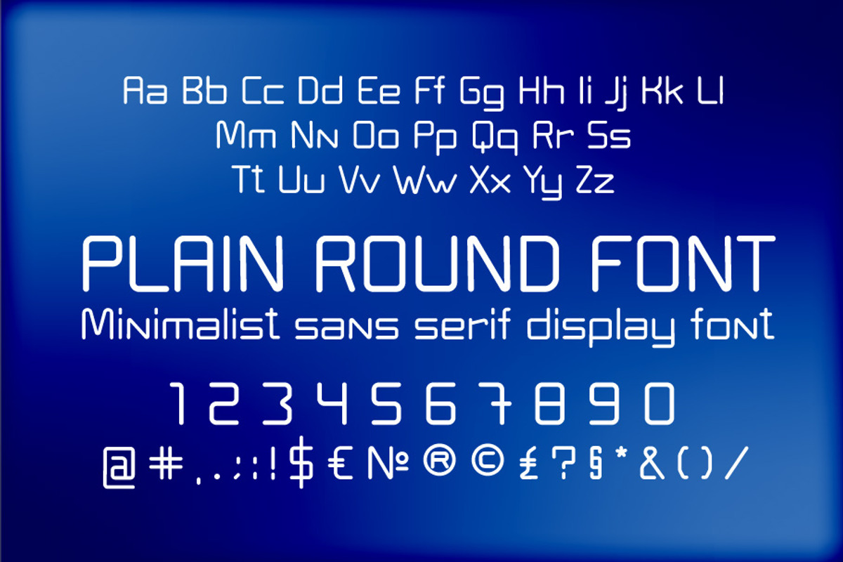 Plain Round Sans Serif Font, a Sans Serif Font by Oleg Tokarev Art (Photo 1 of 2)