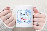 Preppy 4th of July Png, Land of Free, a Seasonal Illustration by Sublimation Artist (Thumbnail 7 of 9)