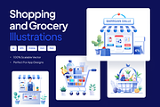 Grocery Shopping Illustrations, a Food Illustration by Prosymbols (Thumbnail 1 of 10)