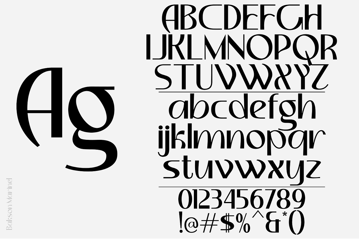Bakson Marinel - Modern Display Sans, a Sans Serif Font by TypeClassHeroes (Photo 3 of 15)