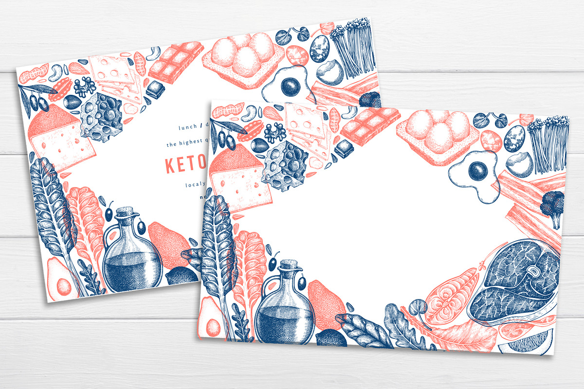 Keto Diet Vector Collection, a Food Illustration by Lubov Illustrations Shop (Photo 7 of 8)