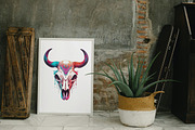 Cow Skulls Vector Illustrations, a Decorative Illustration by TheBlackPixelCo (Thumbnail 9 of 9)