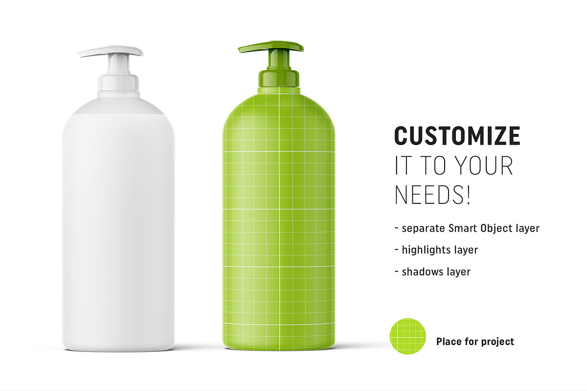 Pump bottle mockup, a Packaging Mockup by Smarty Mockups (Photo 2 of 5)