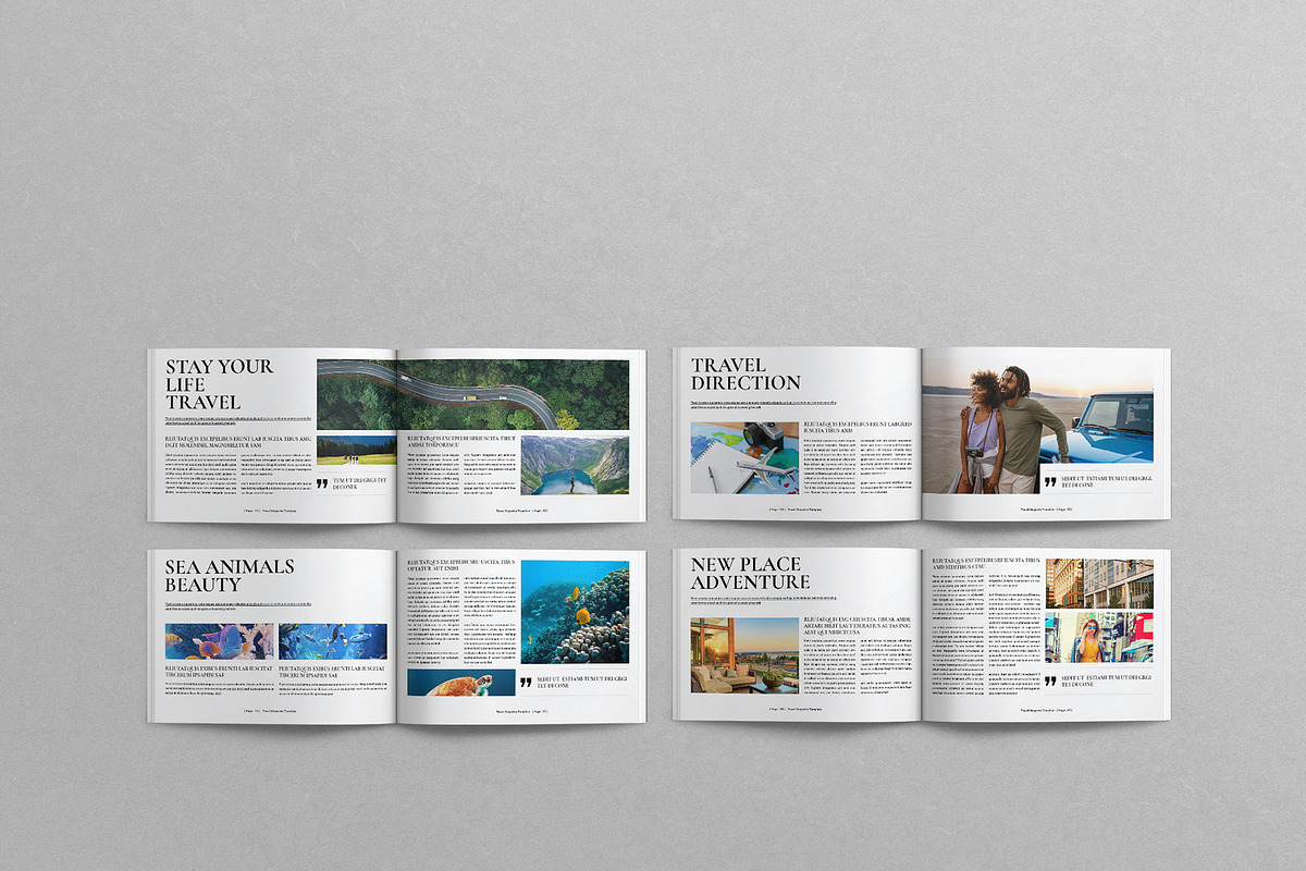 Travel Magazine Template Landscape, a Magazine Template by Work-Envance (Photo 9 of 9)