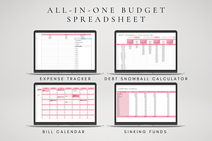 Budget Tracker Spreadsheet Kit 2024